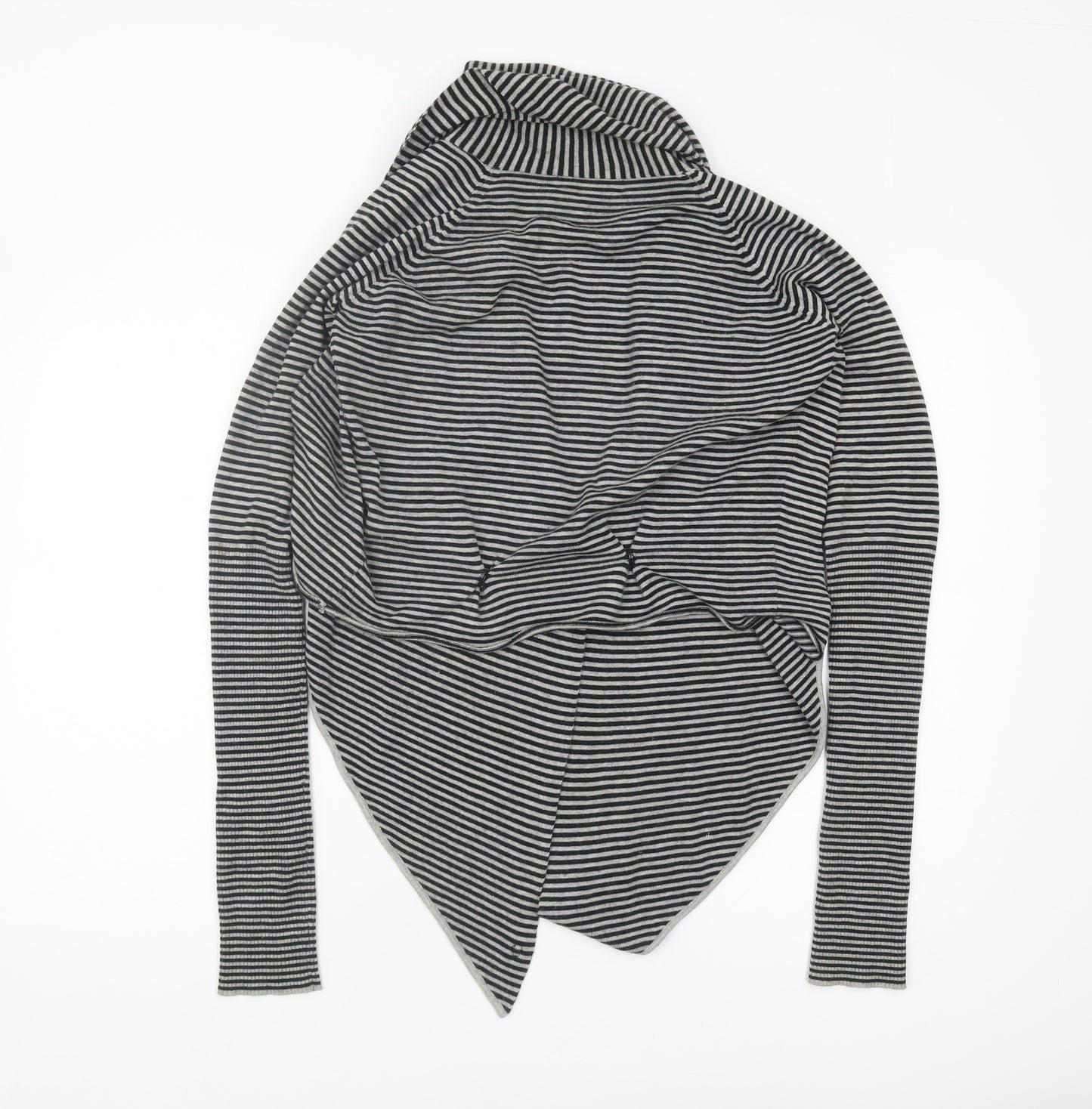 All Saints Women's Black Striped Cardigan Size S