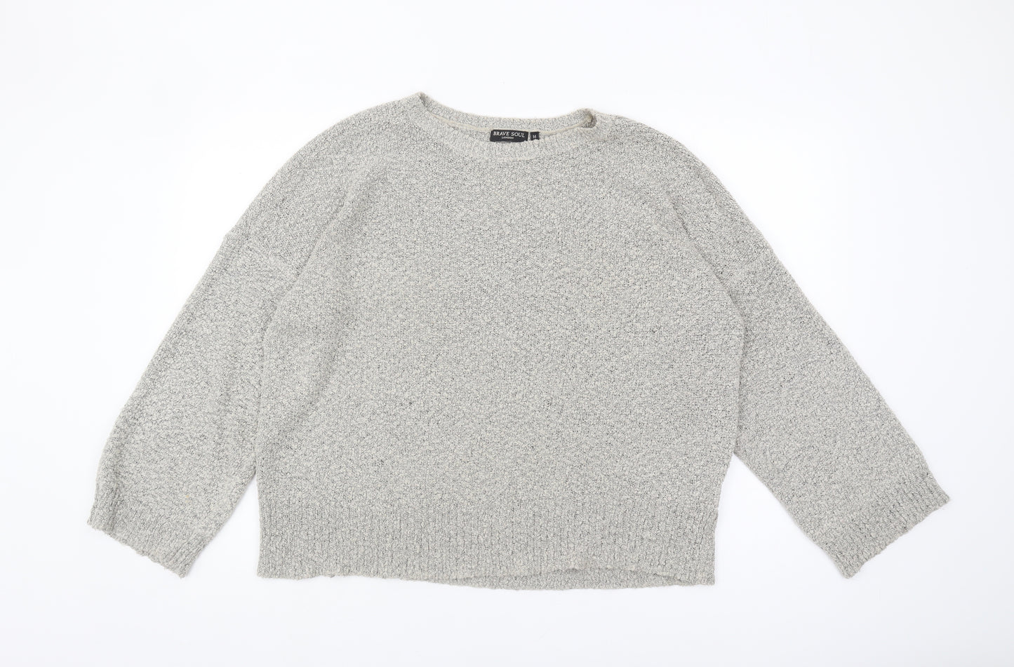 Brave Soul Women's Grey Pullover Jumper Size M