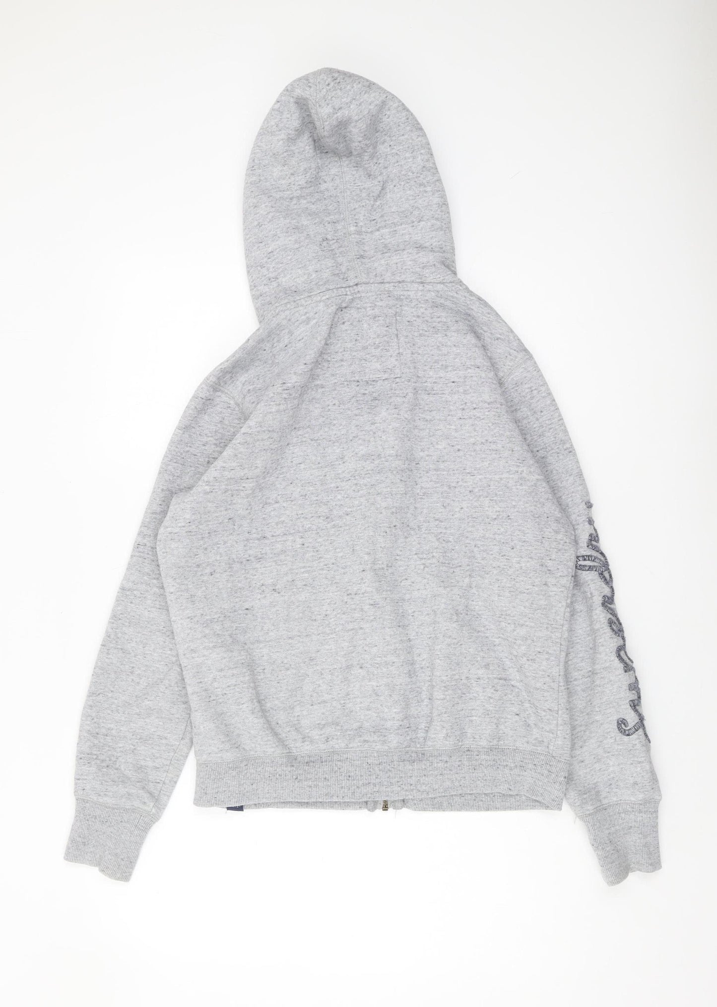 Superdry Women's Grey Full Zip Hoodie, UK 15