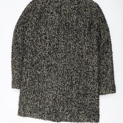 Zara Women's Black Tweed Pea Coat Size 10