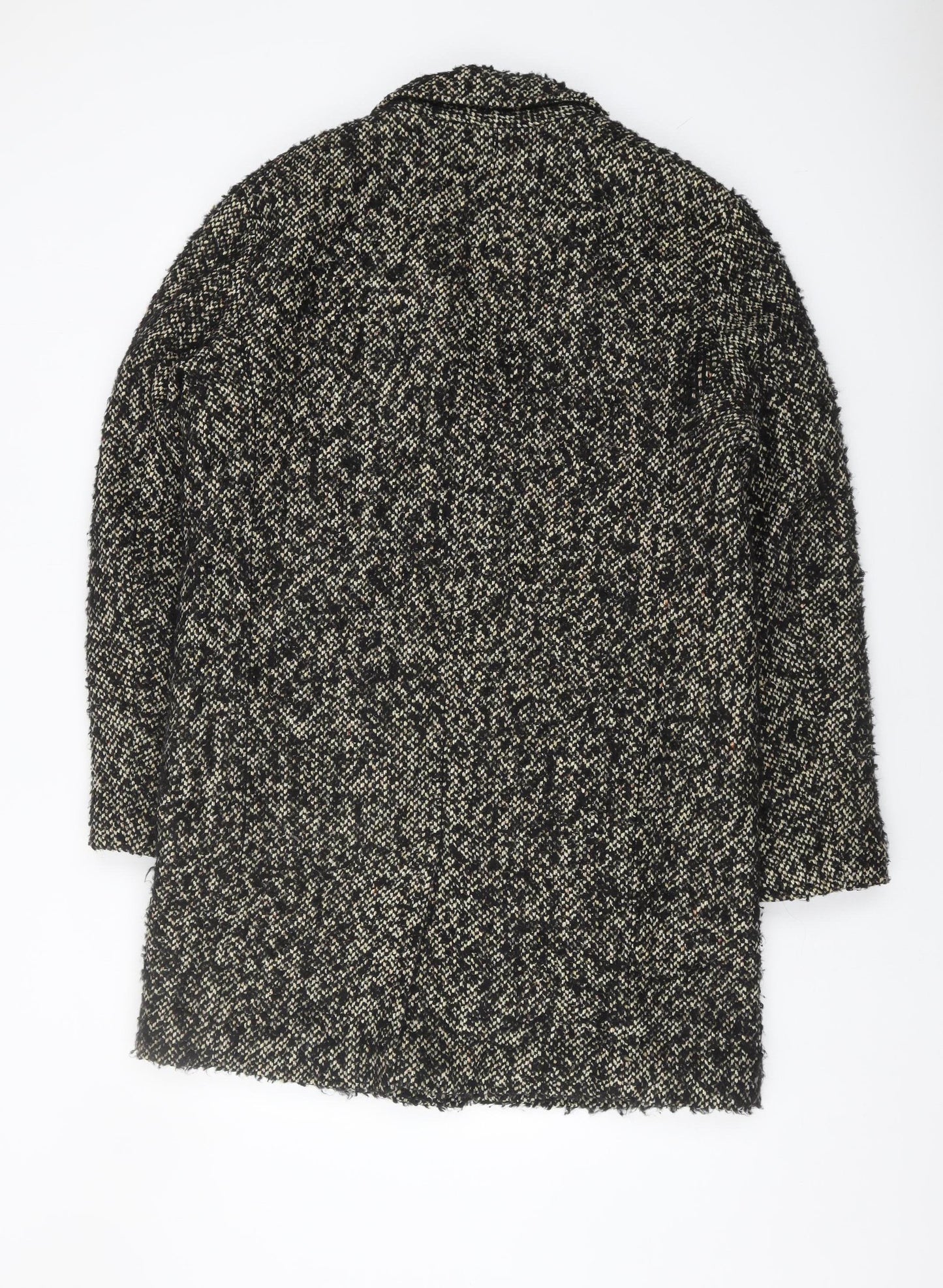 Zara Women's Black Tweed Pea Coat Size 10