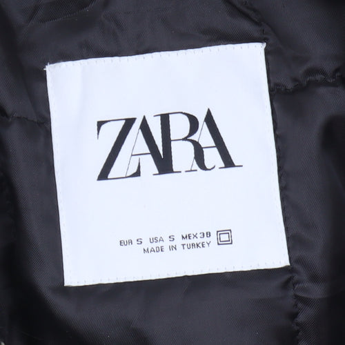 Zara Women's Black Tweed Pea Coat Size 10
