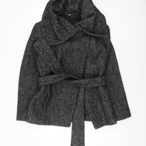 Marks and Spencer Women's Black Belted Coat Size 14
