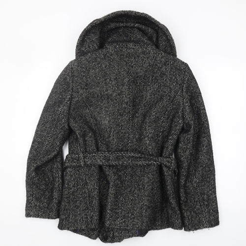 Marks and Spencer Women's Black Belted Coat Size 14