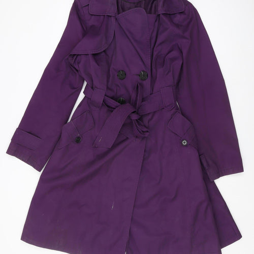 Wallis Women's Purple Trench Coat Size 18