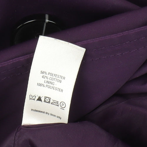 Wallis Women's Purple Trench Coat Size 18
