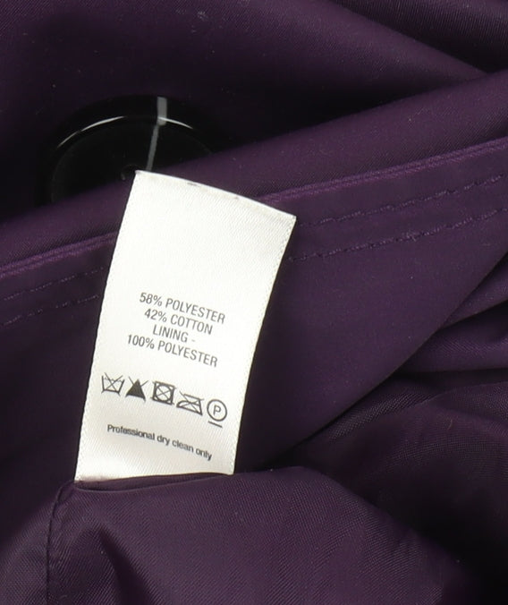 Wallis Women's Purple Trench Coat Size 18