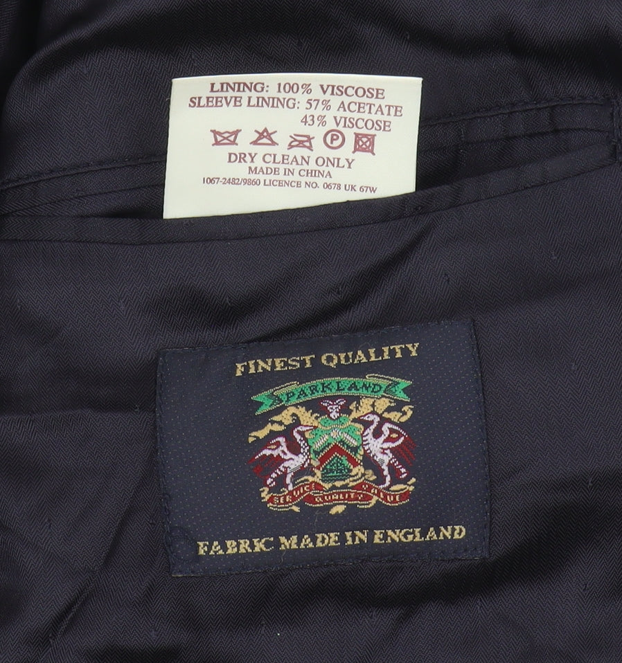 Parkland Men's Blue Wool Blazer, 40 Short