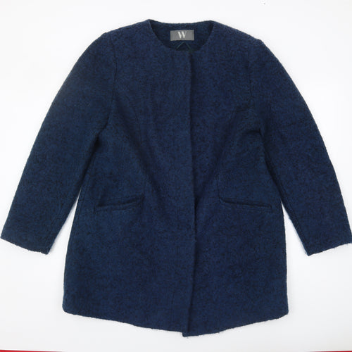 BHS Women's Blue Mid-Length Coat Size 16