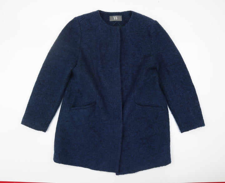 BHS Women's Blue Mid-Length Coat Size 16