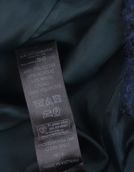BHS Women's Blue Mid-Length Coat Size 16