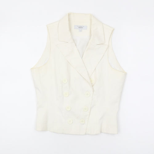 Next Women's Ivory Double-Breasted Suit Waistcoat Size 12