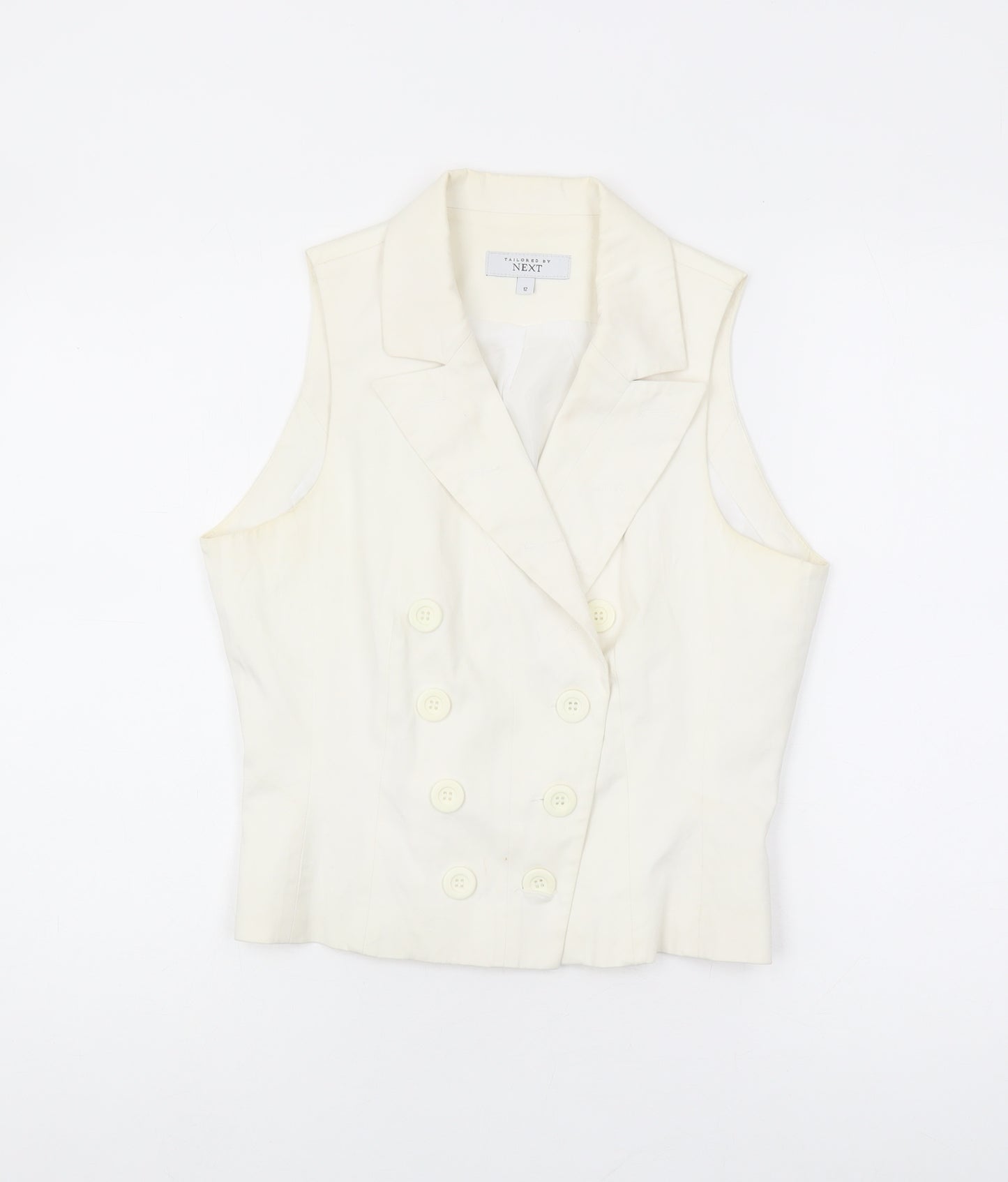 Next Women's Ivory Double-Breasted Suit Waistcoat Size 12