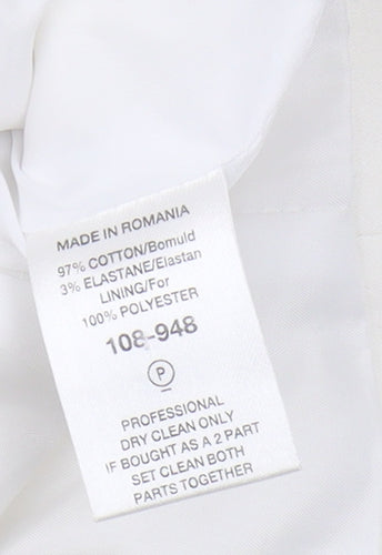 Next Women's Ivory Double-Breasted Suit Waistcoat Size 12