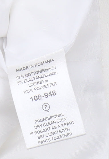 Next Women's Ivory Double-Breasted Suit Waistcoat Size 12