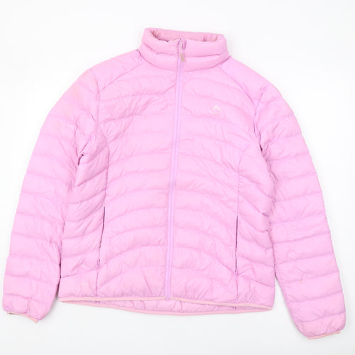 K-Way Women's Pink Puffer Jacket L Lightweight
