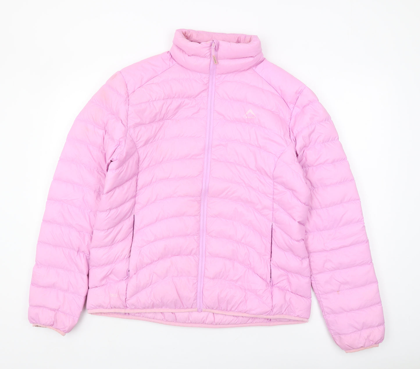 K-Way Women's Pink Puffer Jacket L Lightweight
