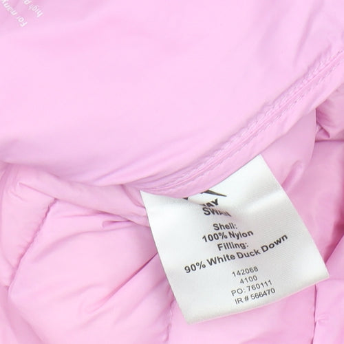 K-Way Women's Pink Puffer Jacket L Lightweight