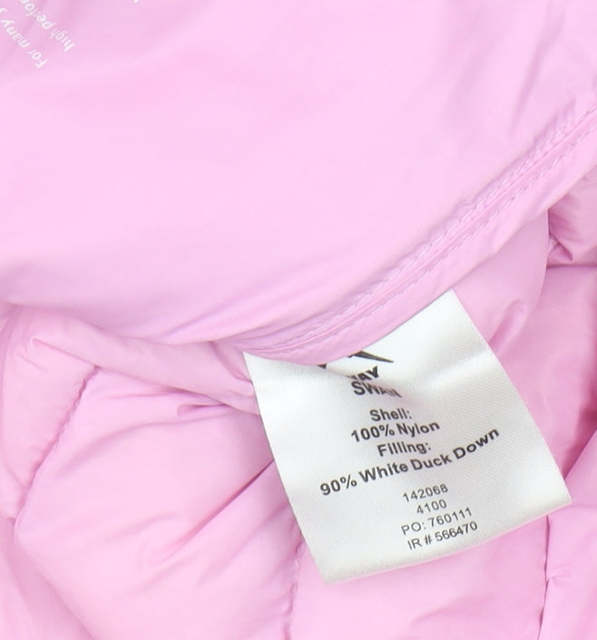 K-Way Women's Pink Puffer Jacket L Lightweight