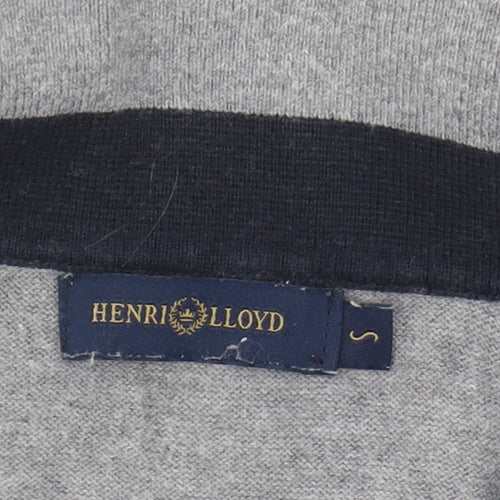 Henri Lloyd Men's Grey Polo Shirt, Size S, Argyle Pattern