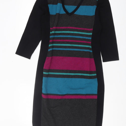 Phase Eight Women's Multicoloured Striped Pullover Jumper Size 14