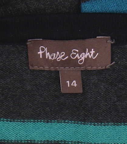 Phase Eight Women's Multicoloured Striped Pullover Jumper Size 14