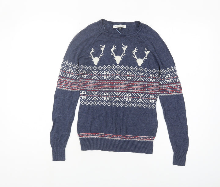 Maison de Nimes Women's Blue Christmas Jumper XS