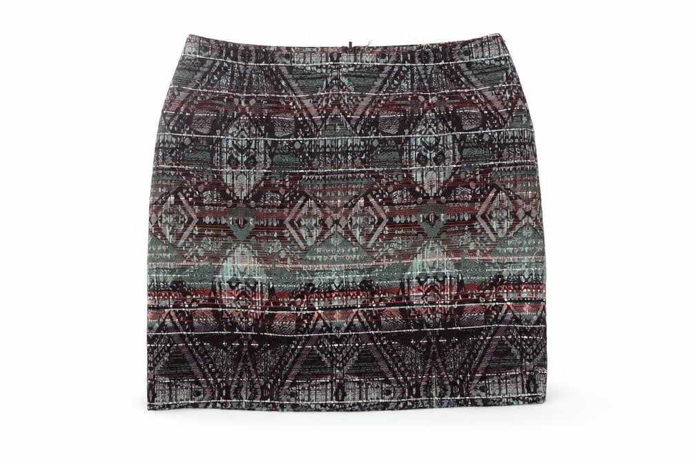 Front view of Monsoon Women's Geometric Pencil Skirt, size 14