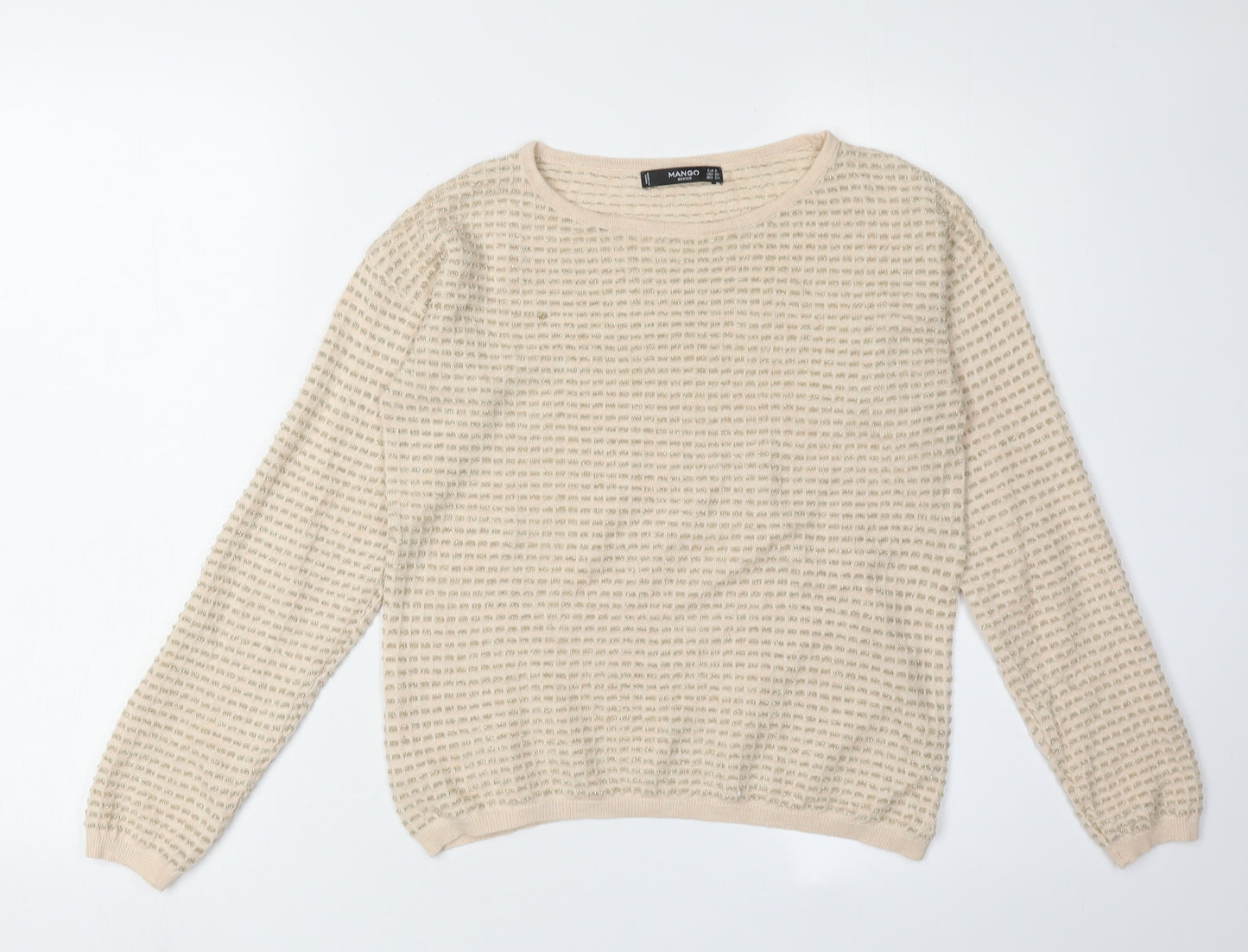 Mango Women's Beige Pullover Jumper, Size S