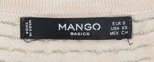 Mango Women's Beige Pullover Jumper, Size S