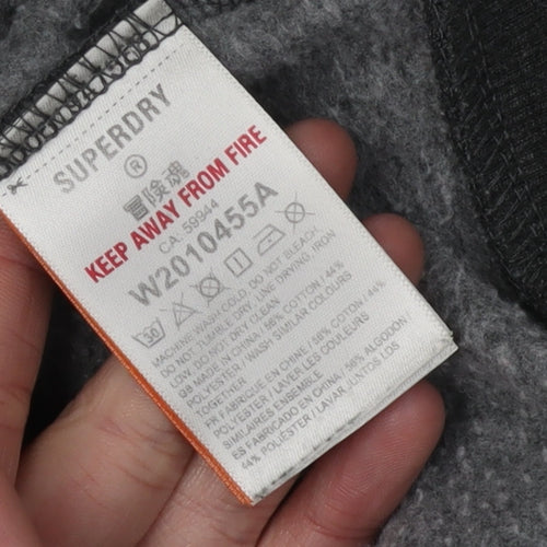 Superdry Women's Black Hoodie, UK 16, Casual Pullover