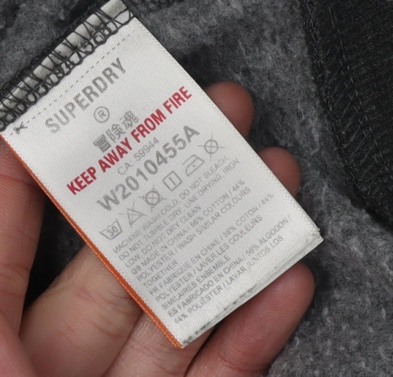 Superdry Women's Black Hoodie, UK 16, Casual Pullover