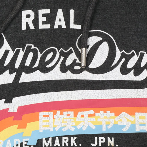 Superdry Women's Black Hoodie, UK 16, Casual Pullover