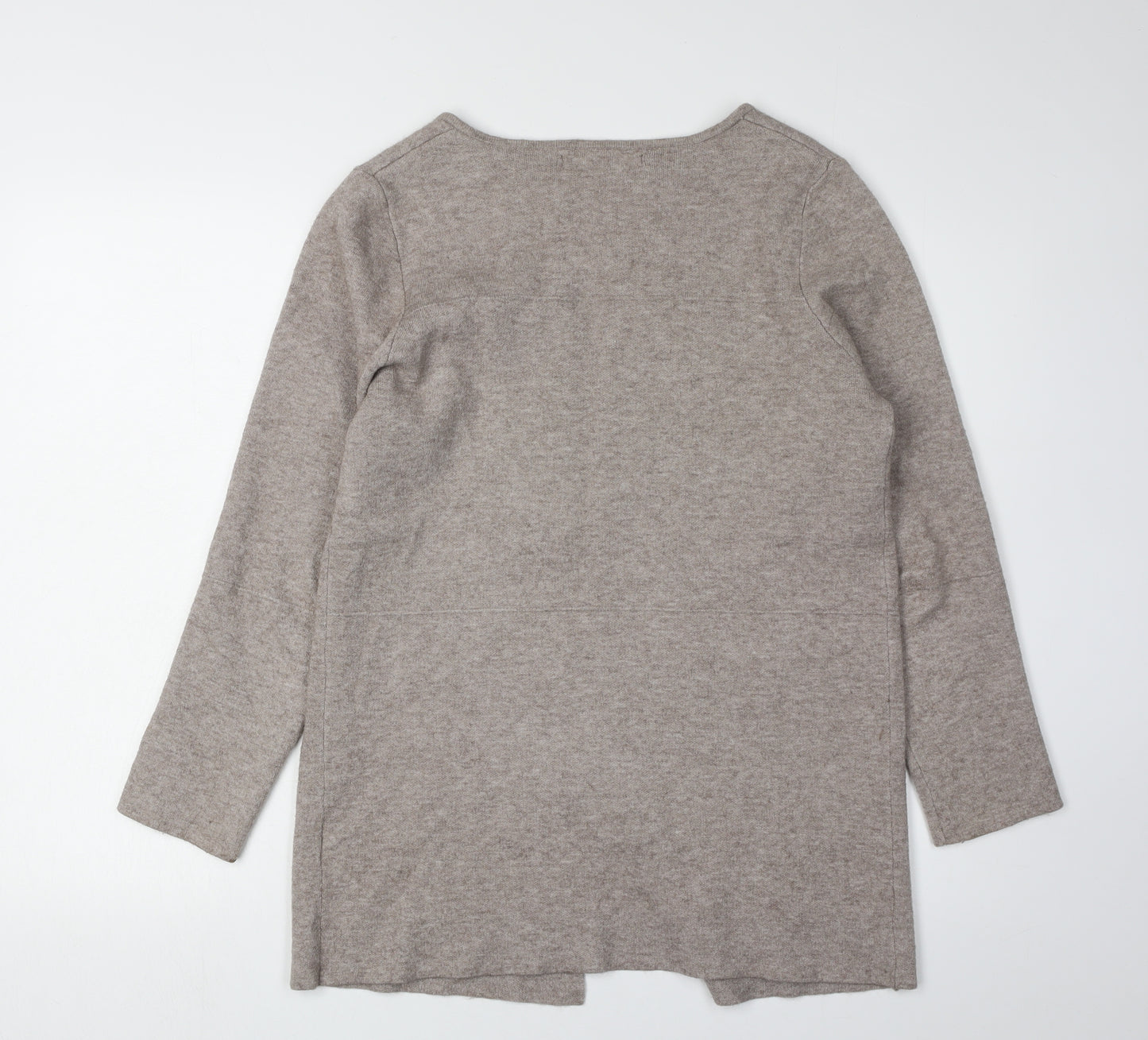Sfera Women's Beige Cardigan, Size 8, Wool Blend, Casual