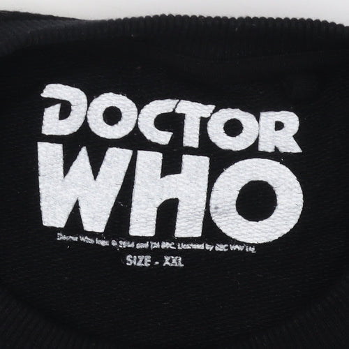 Doctor Who Men's Black 2XL Pullover Sweatshirt
