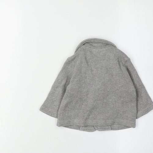 Next Grey Knit Cardigan, Unisex 3-6 Months, Casual Baby Jumper