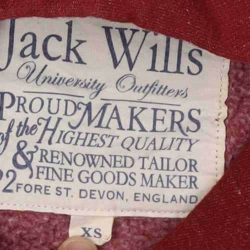 Jack Wills Men's Red Hoodie XS Pullover Logo