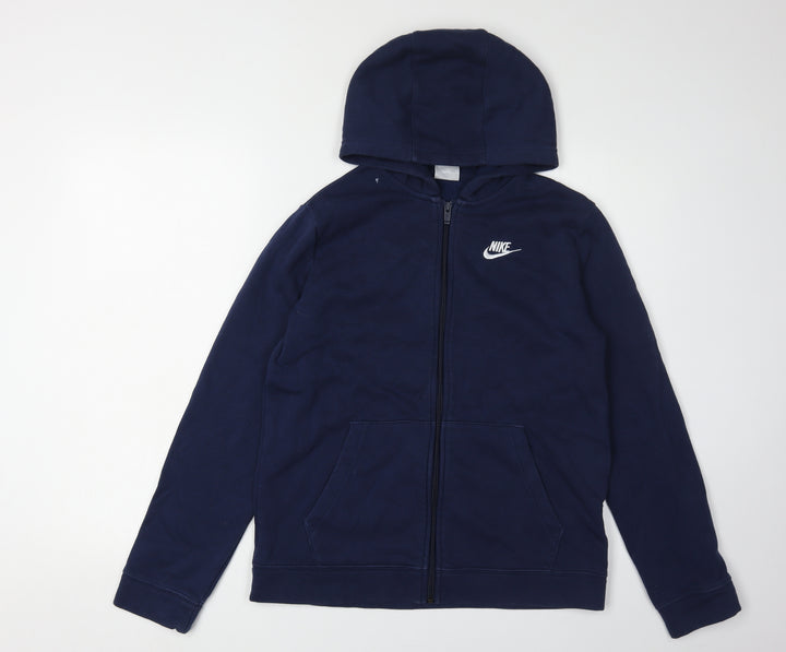 Nike Boys Blue Full Zip Hoodie XL with Pockets