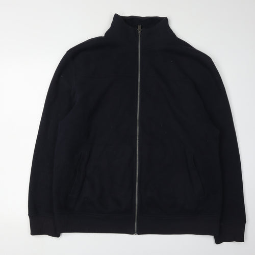 Marks and Spencer Men's Black XL Full Zip Sweatshirt