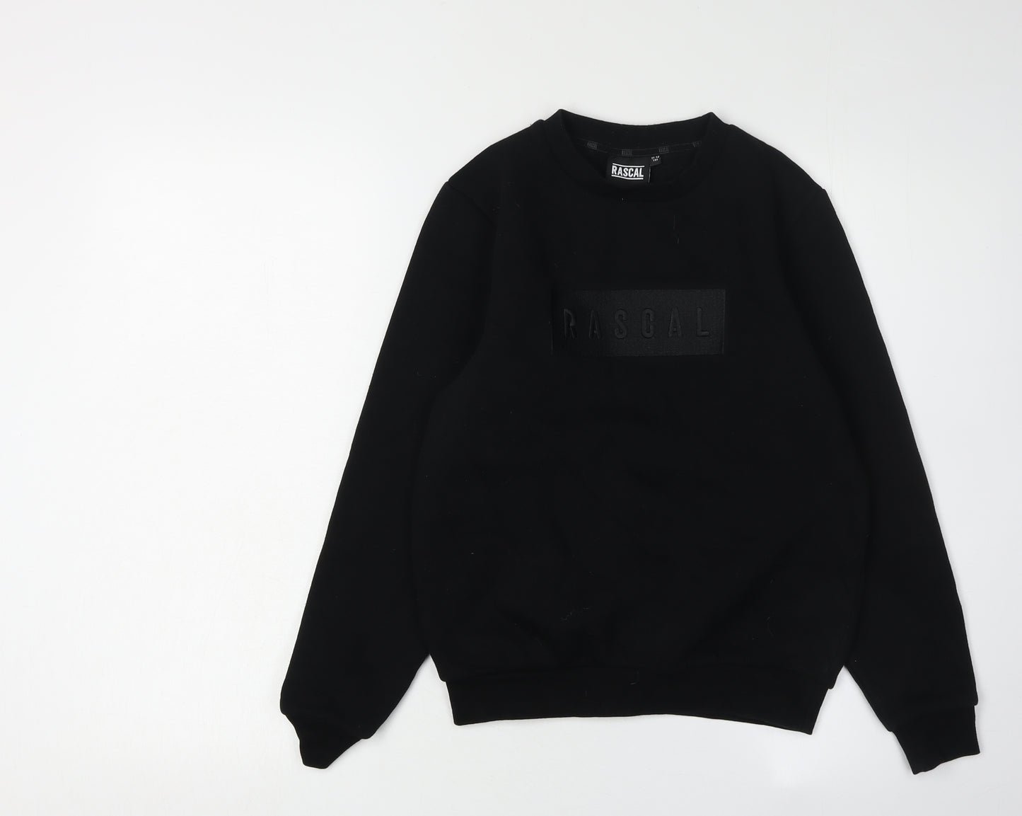 Rascal Boys Black Sweatshirt, 11-12 Years, Pullover Logo
