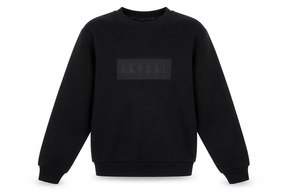 Rascal Boys Black Sweatshirt, 11-12 Years, Pullover Logo