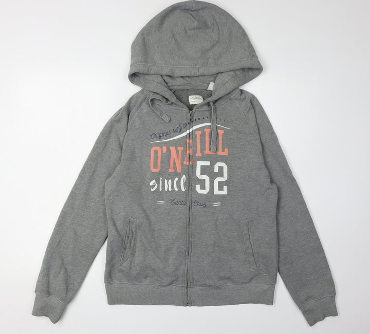 O'Neill Grey Unisex Hoodie M Full Zip Casual