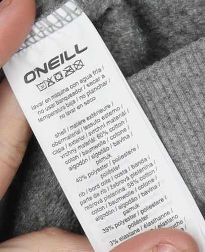 O'Neill Grey Unisex Hoodie M Full Zip Casual