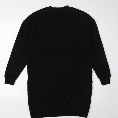 River Island Women's Black XS Sequin T-Shirt Dress