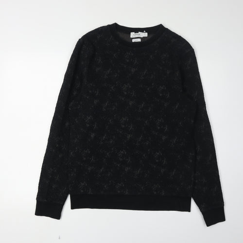 Topman Men's Black Pullover Sweatshirt - Size S