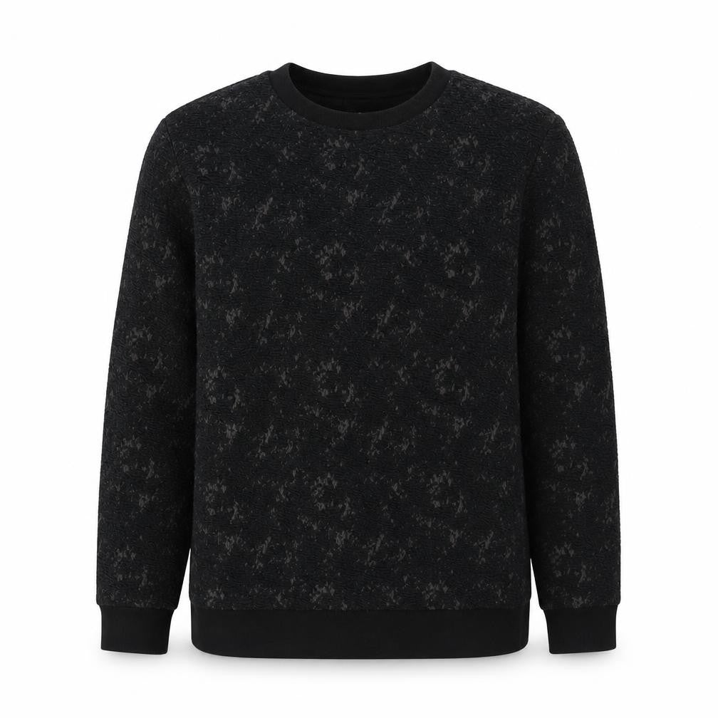 Front view of Topman Men's Black Pullover Sweatshirt -, size S