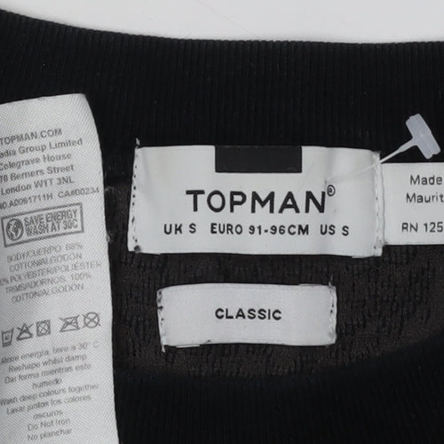 Topman Men's Black Pullover Sweatshirt - Size S