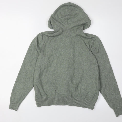 Marks and Spencer Women's Green Full Zip Hooded Jumper M