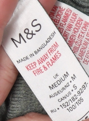 Marks and Spencer Women's Green Full Zip Hooded Jumper M