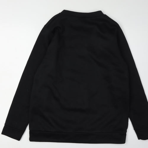 Disney Women's Black Donald Duck Sweatshirt Size 10/12